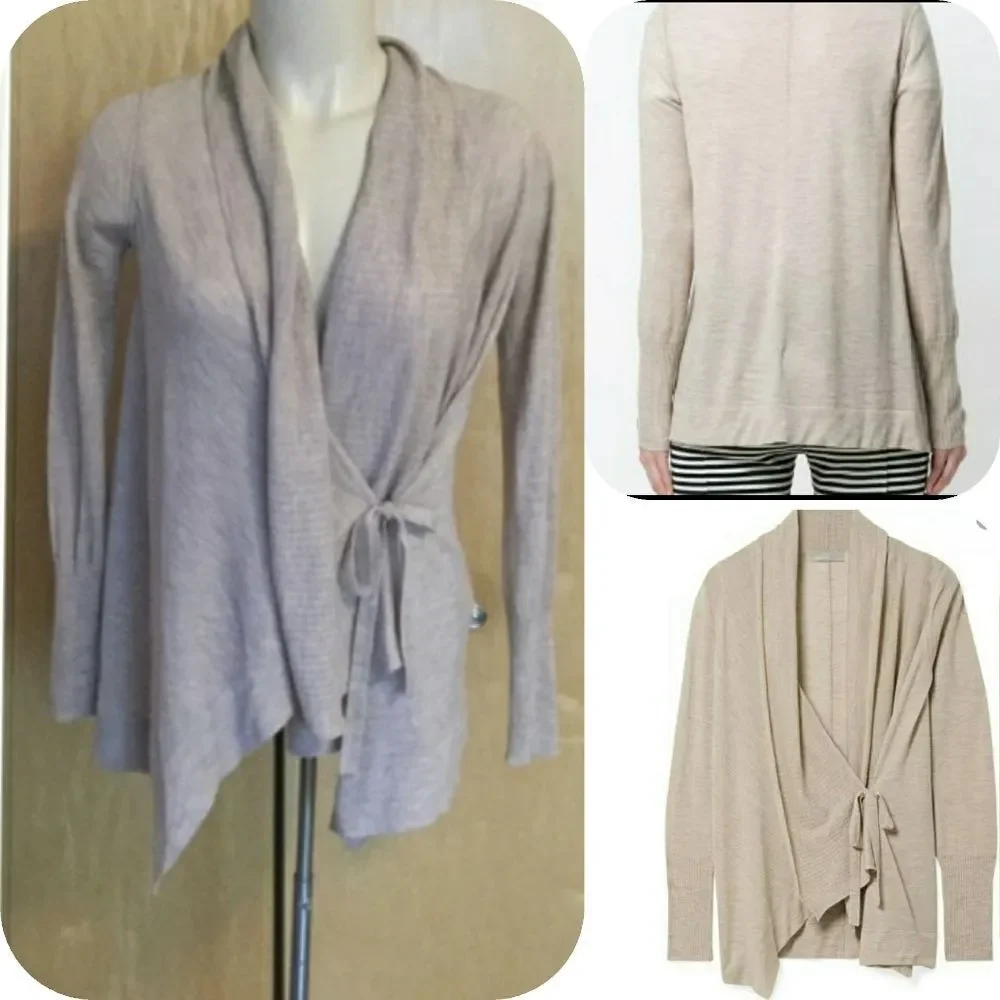 Vince Drape Front Wool And Cashmere Cardig… - Picture 10 of 10